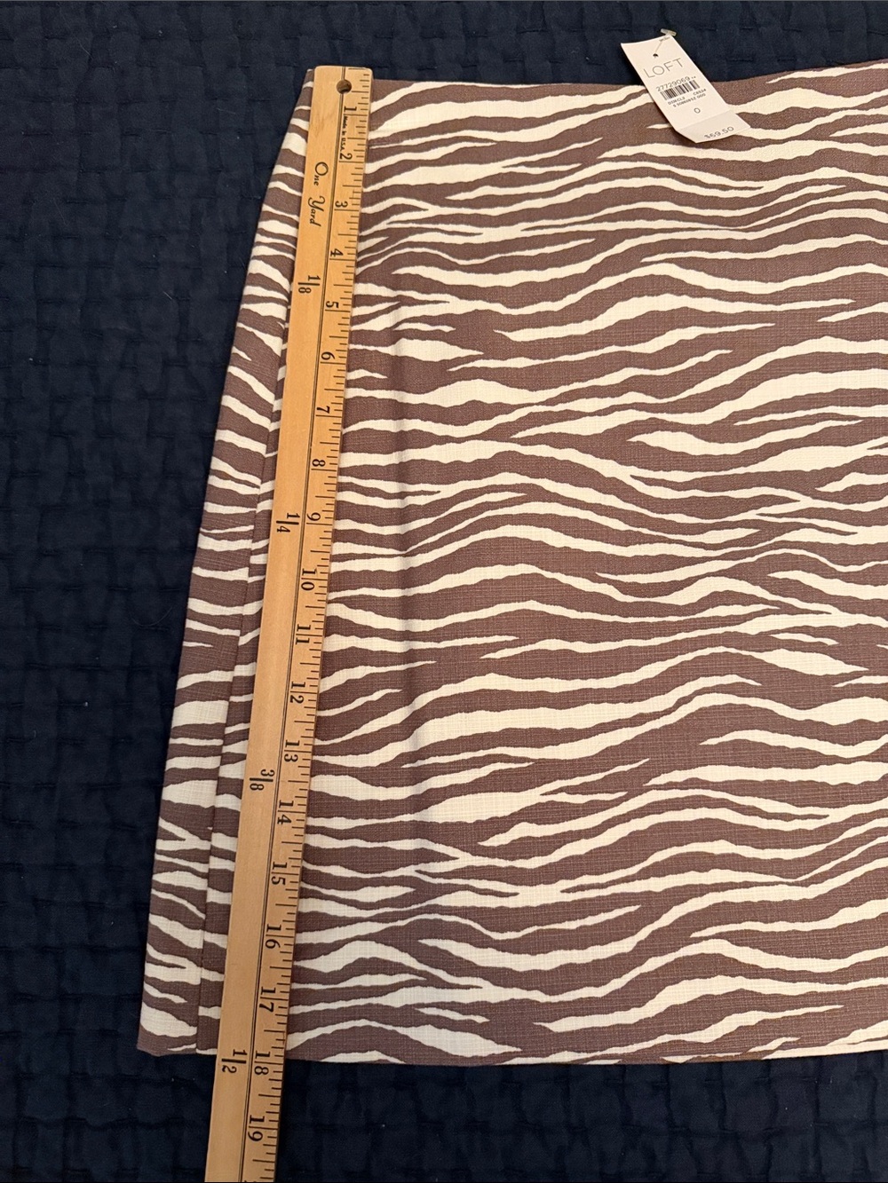 LOFT Brown and White Zebra Stripe Mini Skirt - Picture 4 of 5